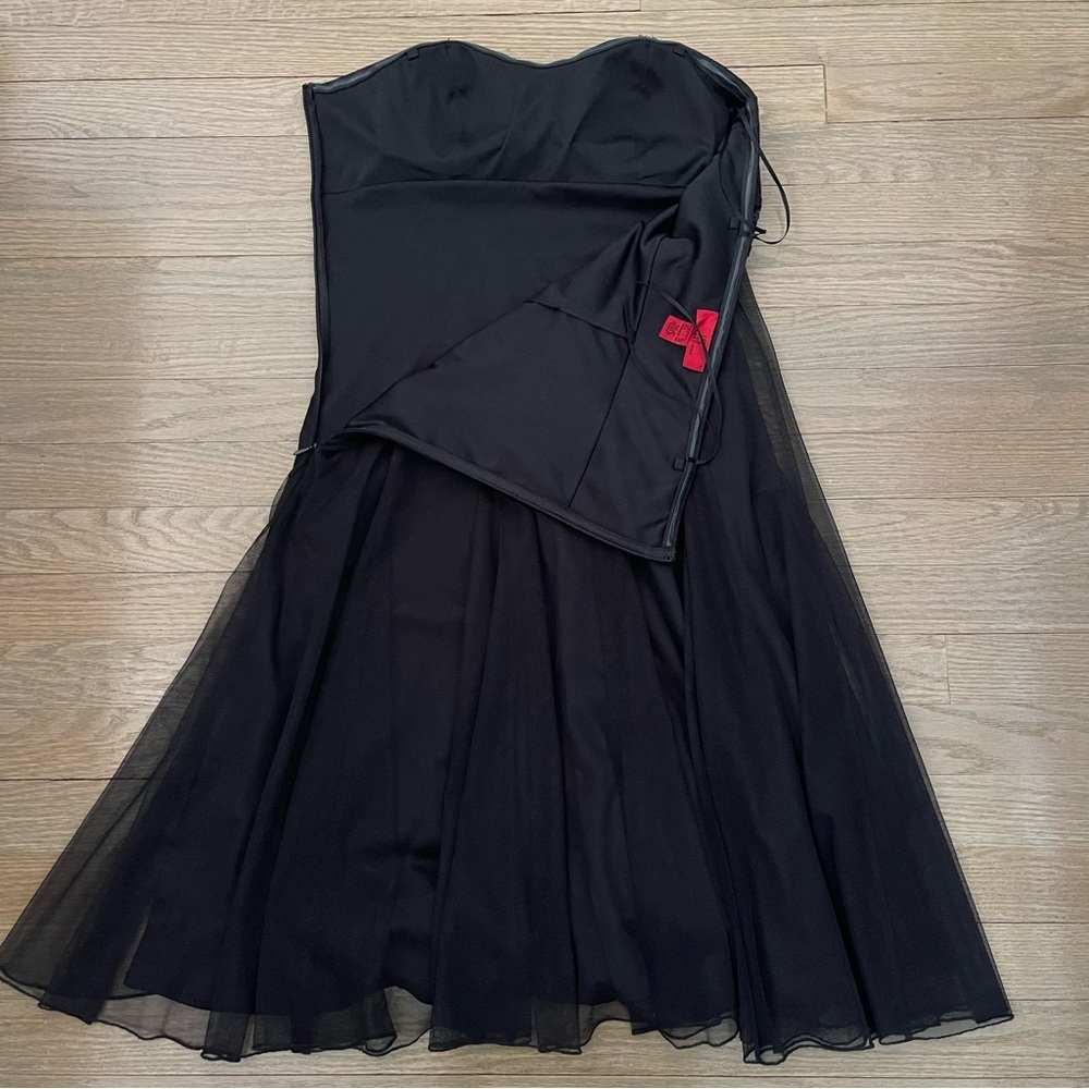 Js Collections Strapless Elegant Black Chiffon Co… - image 5